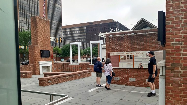 The President's House Site - Freedom and Slavery Side by Side