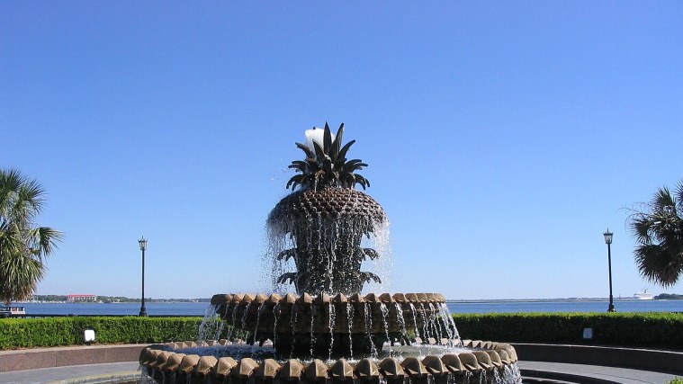 Pineapple Fountain - Charleston's Front Porch