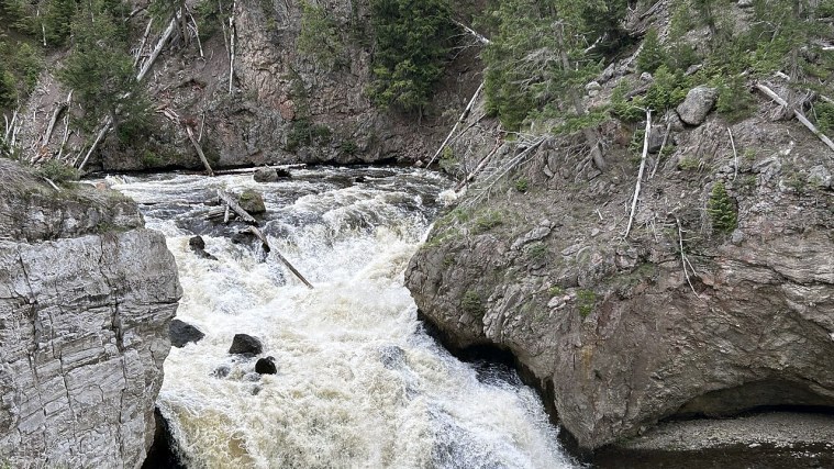 Firehole Canyon Drive - Lava Walls and a Waterfall