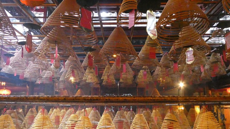 Man Mo Temple - Incense Coils on Hollywood Road